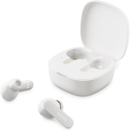 hilips TAT2100 True Wireless in-Ear Bluetooth Earbuds, Stem Style, 4-Mic Technology, 36H Playtime