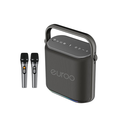 EUROO EPB-X26 Karaoke Speaker with Dual Wireless Microphones
