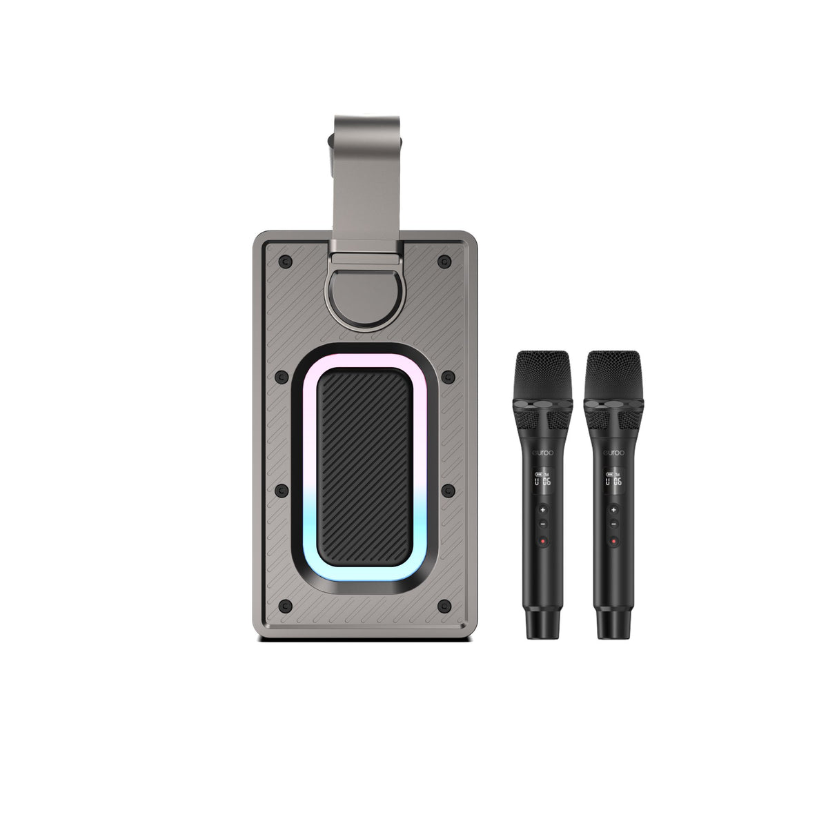EUROO EPB-F26 Karaoke Speaker with Dual Wireless Microphones