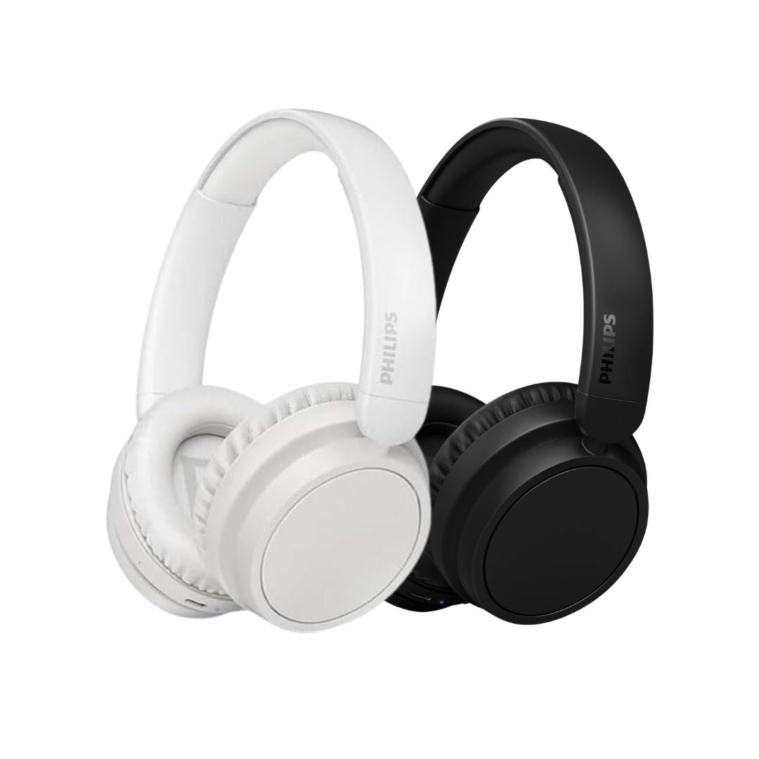 PHILIPS TAH5209BK/00 Lightweight On Ear Wireless Bluetooth Headphones with Passive Noise Isolation - 65 Hours Play Time, Natural Sound, Clear Calls, Dynamic Bass, 2 Hours USB-C Charging