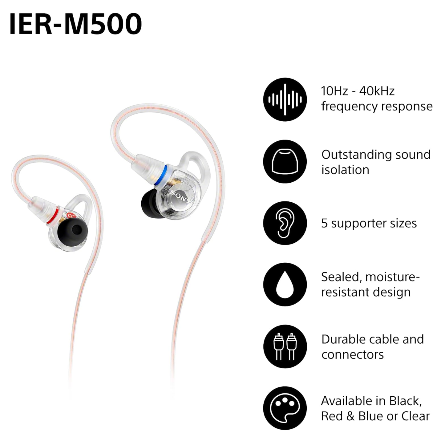 Sony IER-M500 Professional Wired In-Ear Monitors