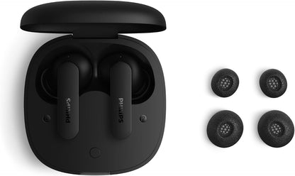 Philips TAT2200 True Wireless Bluetooth Earbuds with Active Noise Canceling, Stem Style, 4-Mic Technology, 36H Playtime