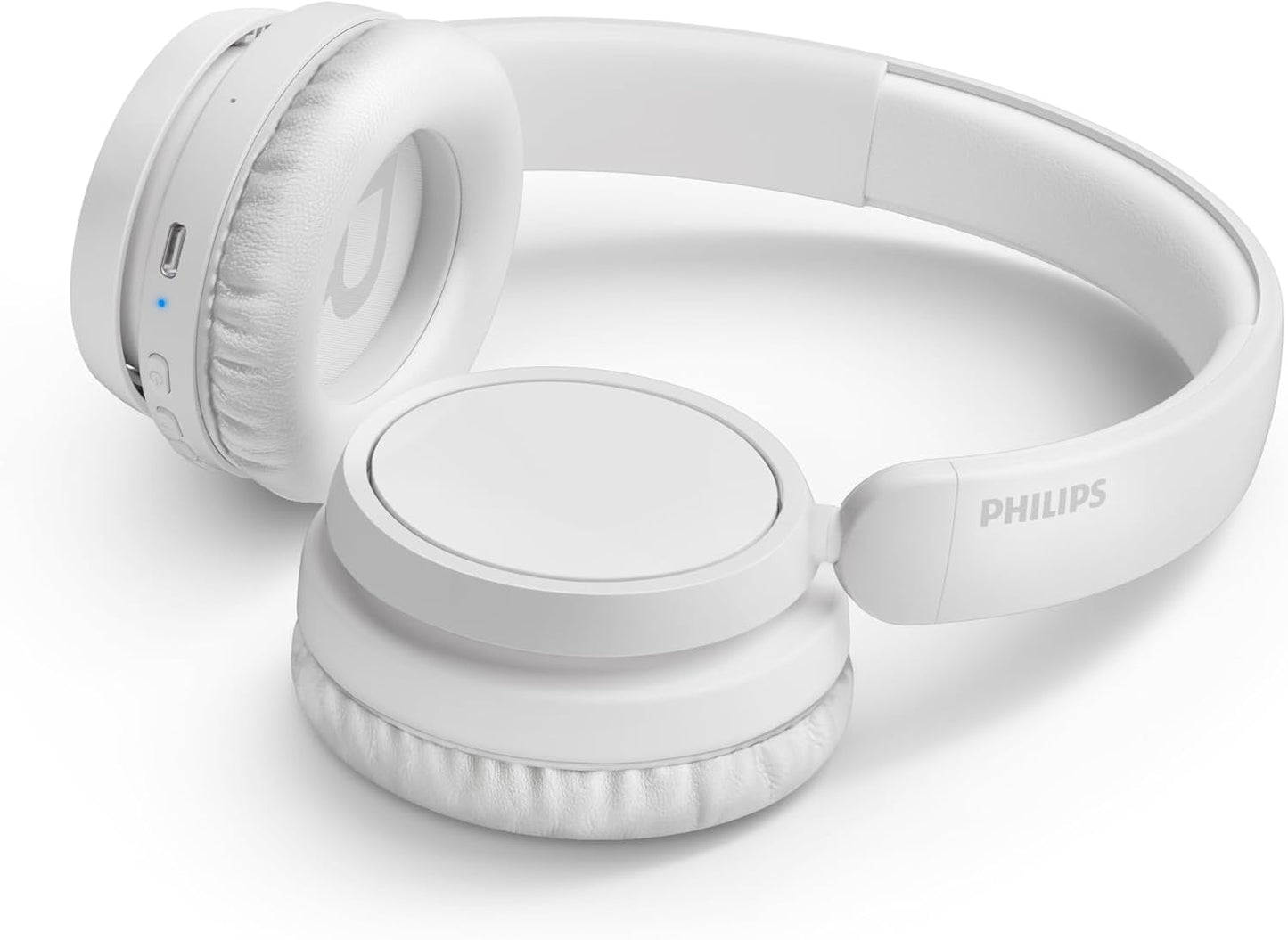 PHILIPS TAH5209BK/00 Lightweight On Ear Wireless Bluetooth Headphones with Passive Noise Isolation - 65 Hours Play Time, Natural Sound, Clear Calls, Dynamic Bass, 2 Hours USB-C Charging