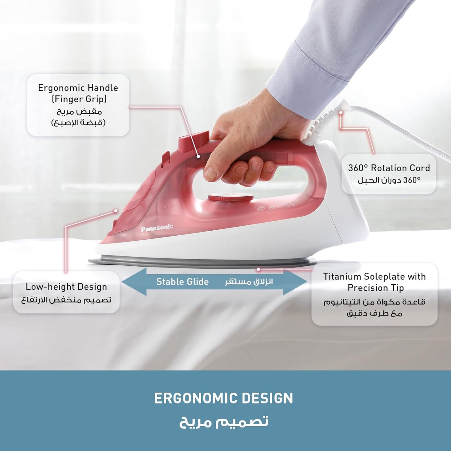 Panasonic NI-S430 Steam Iron with Powerful Steam for Quick & Easy Ironing
