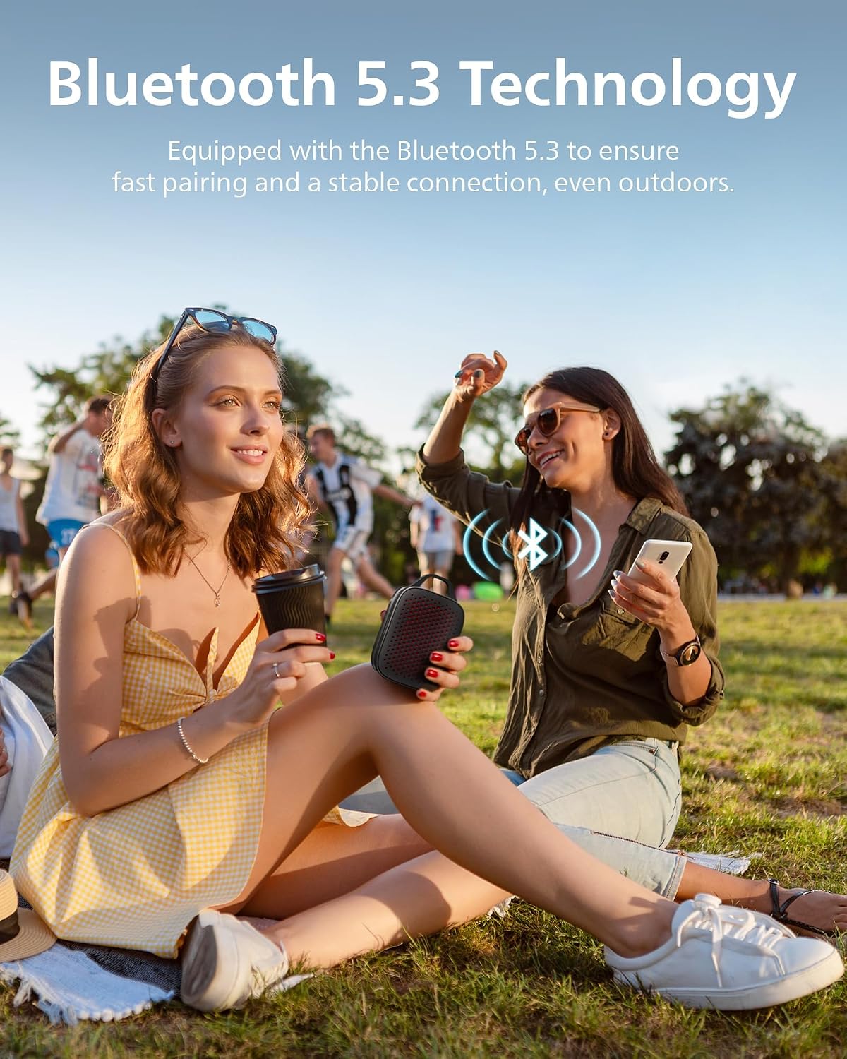 PHILIPS TAS1209 Portable Bluetooth Speaker,Wireless Speakers with Extra Bass,Quality Sound,12H Battery,TWS Pairing,Support Stereo Sound,Bluetooth 5.3,IPX4 Waterproof,for Indoor & Outdoor,Small