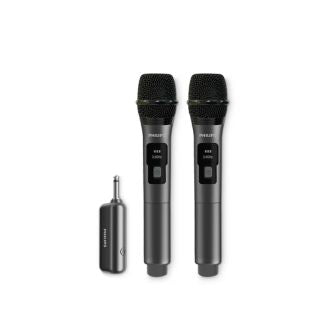 Philips DLM3401TP Wireless Microphone Set for Lectures, Amplifier, Portable, YouTube, Performance, Karaoke